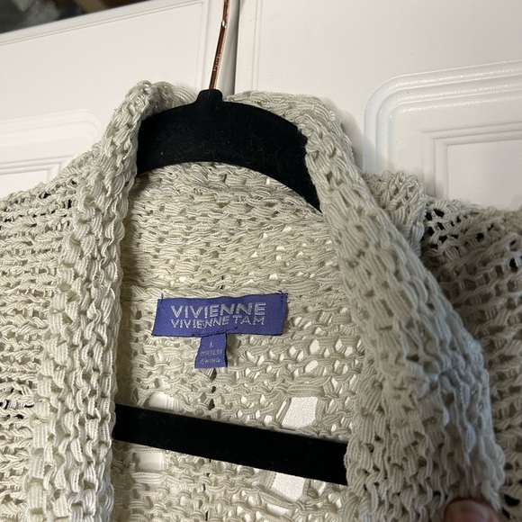 Vivienne Tam Open Knit Short Sleeve Sweater - Picture 5 of 8